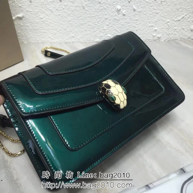 BVLGARI寶格麗 漆皮系列 時尚百搭 單層單鏈 單肩斜挎包 39174 FYD1380